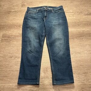 Old Navy Jeans Womens 14 Blue Denim Mid Rise‎ Wow Boyfriend Straight 36x27 Adult